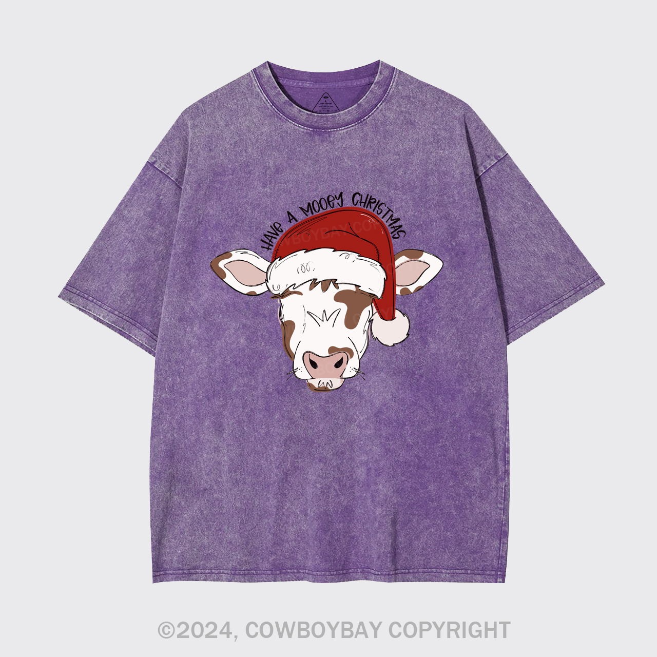 Mooey Christmas Boy Garment-dye Tees