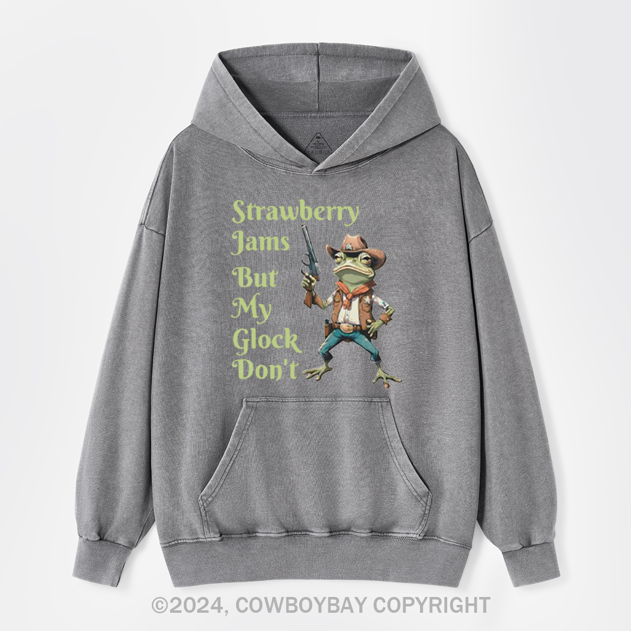 Strawberry Jams But My Glock Don't Garment-Dye Hoodies