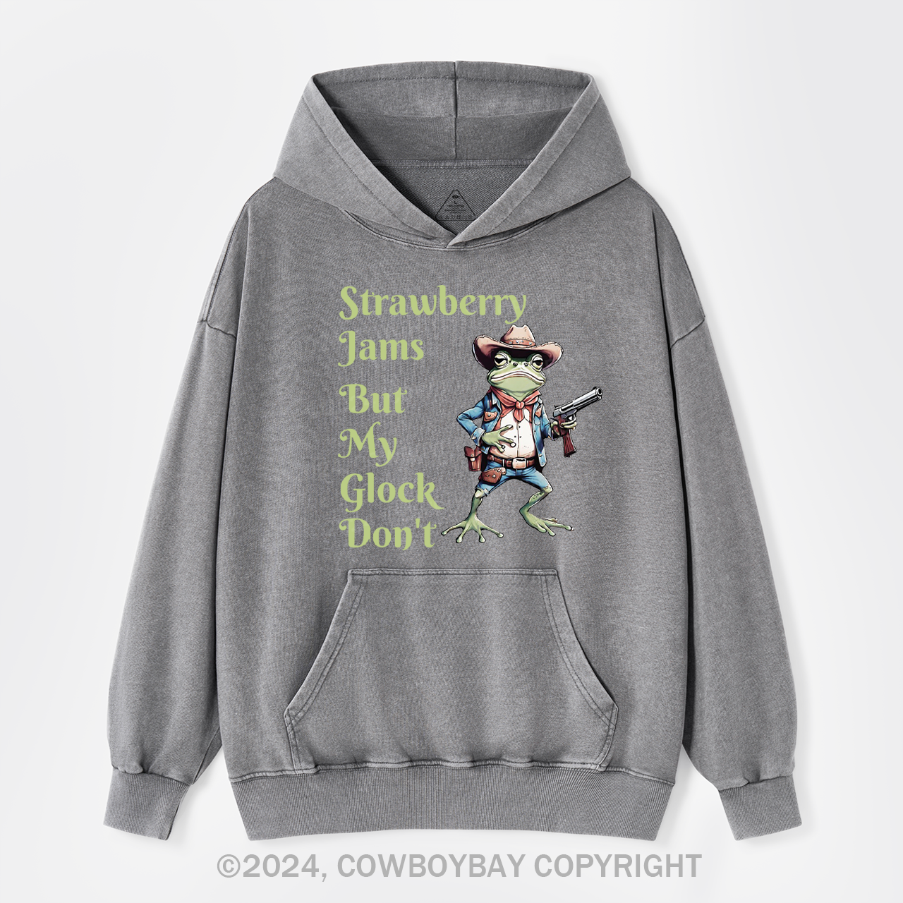 Strawberry Jams But My Glock Don't Garment-Dye Hoodies