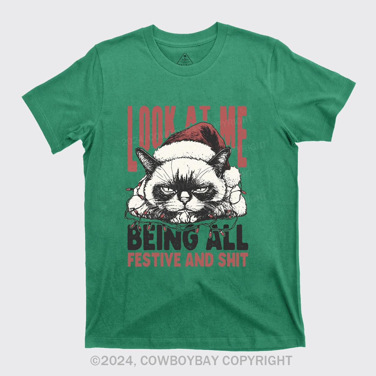 Funny Christmas Cat T-Shirts