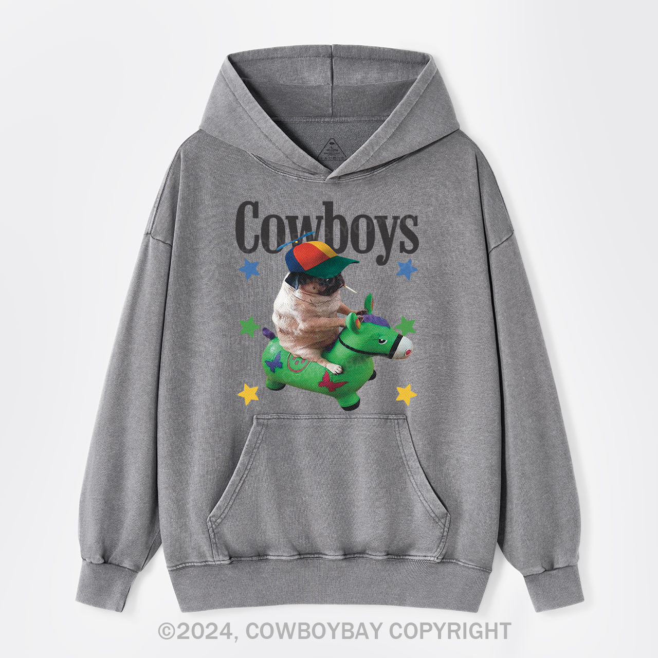 Puppy Imitation Garment-Dye Hoodies