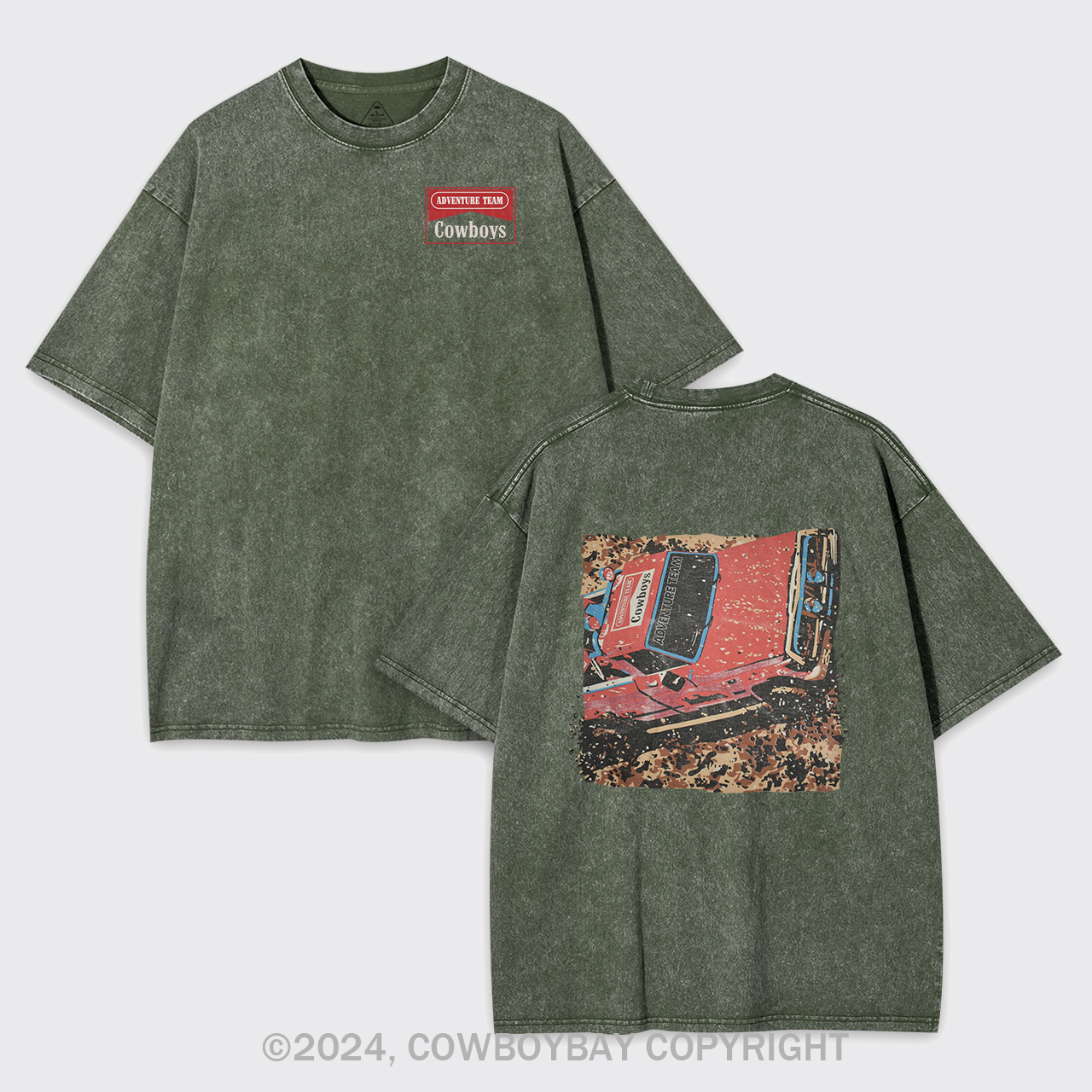 Vintage 1990s Adventure Race Car Garment-dye Tees