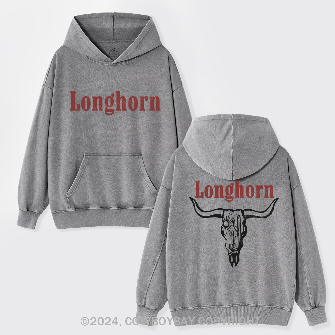 Longhorns And Cowboy Killers Garment-Dye Hoodies