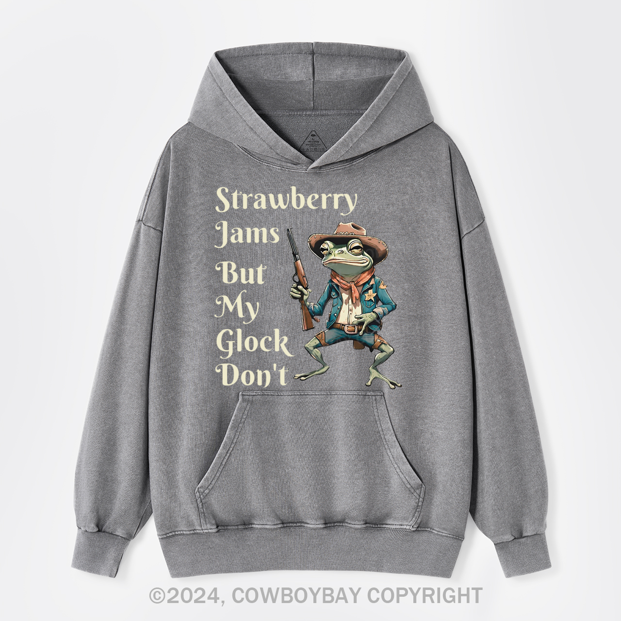 Strawberry Jams But My Glock Don't Garment-Dye Hoodies