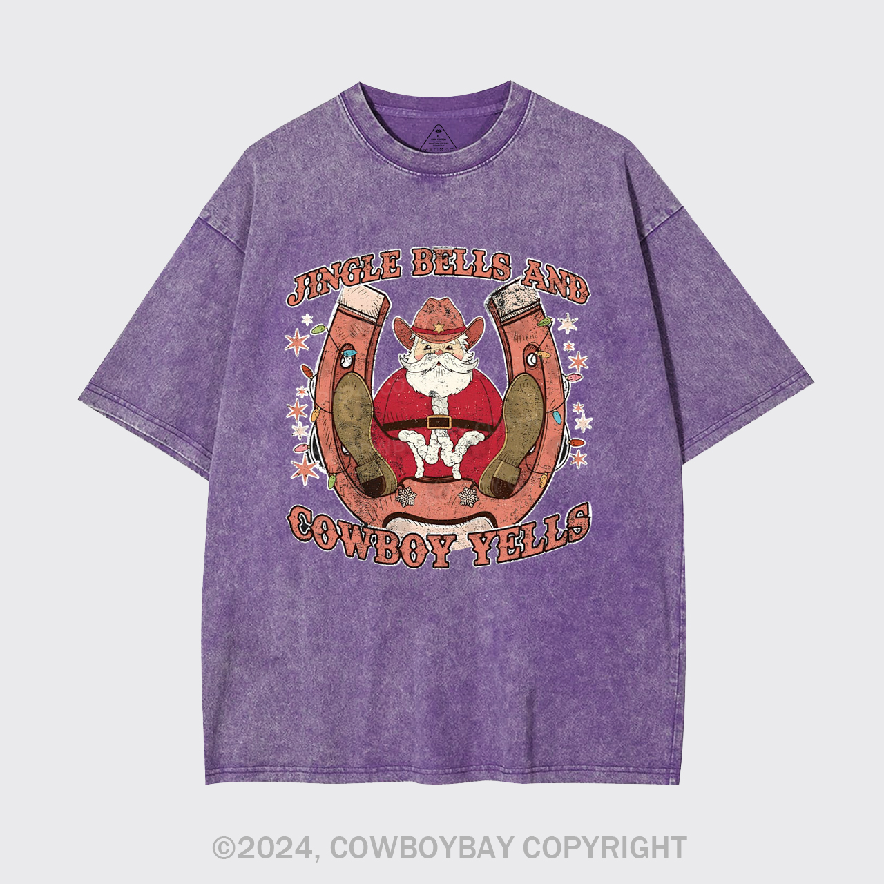 Jingle Bells And Cowboy Yells Garment-dye Tees