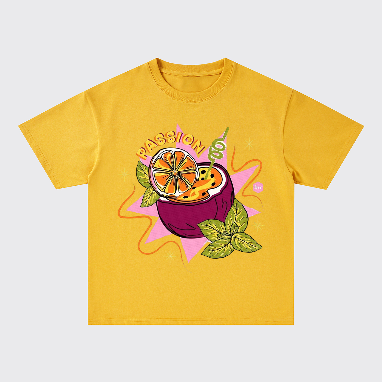 Vibrant Passion Fruit Oversize T-Shirts