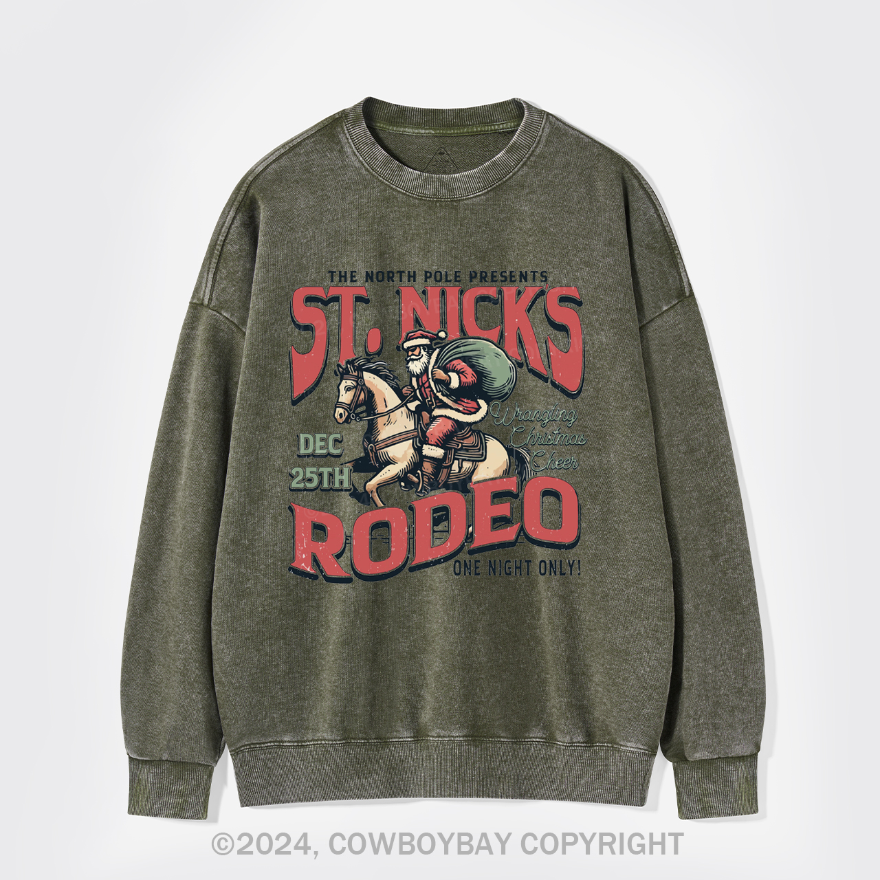St, Nick's Rodeo Washed Sweatshirts