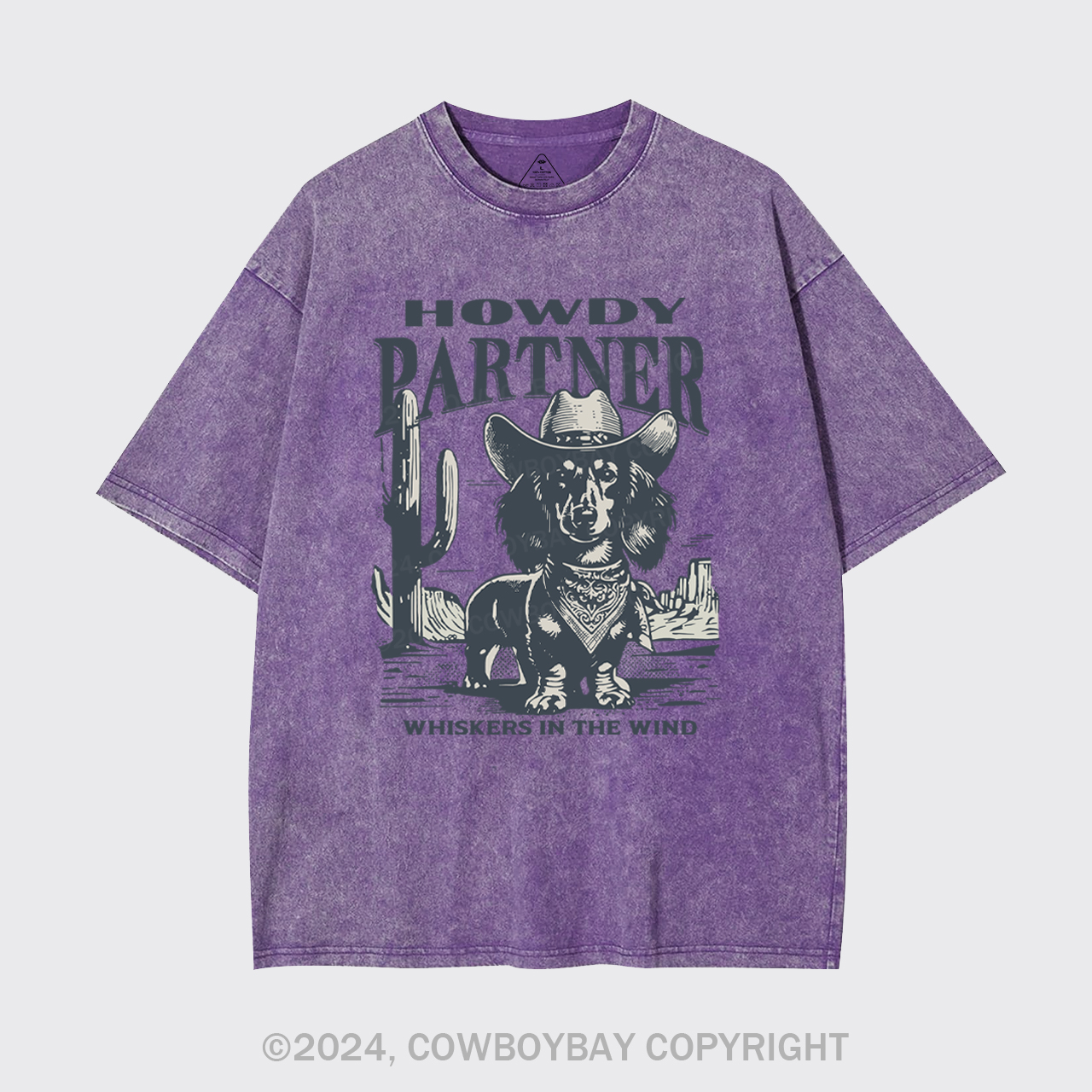 Howdy Partner Cowboy Dog Garment-dye Tees