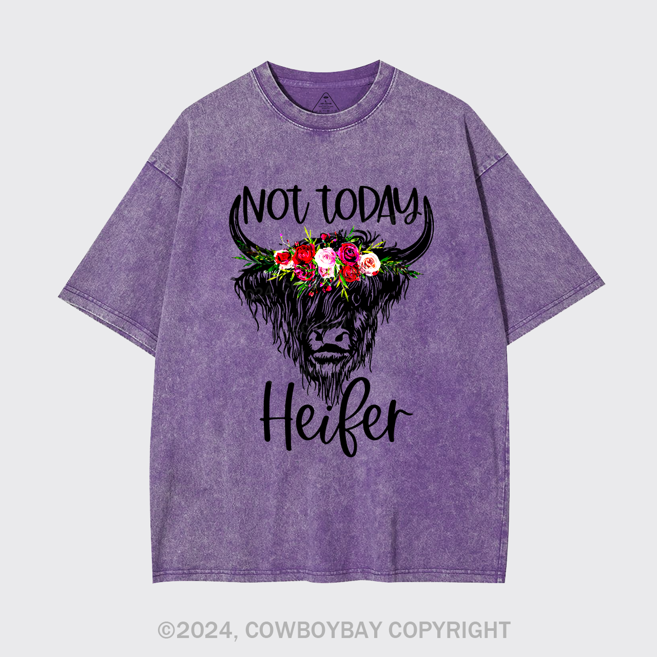 Not Today Heifer Cowboy Garment-dye Tees