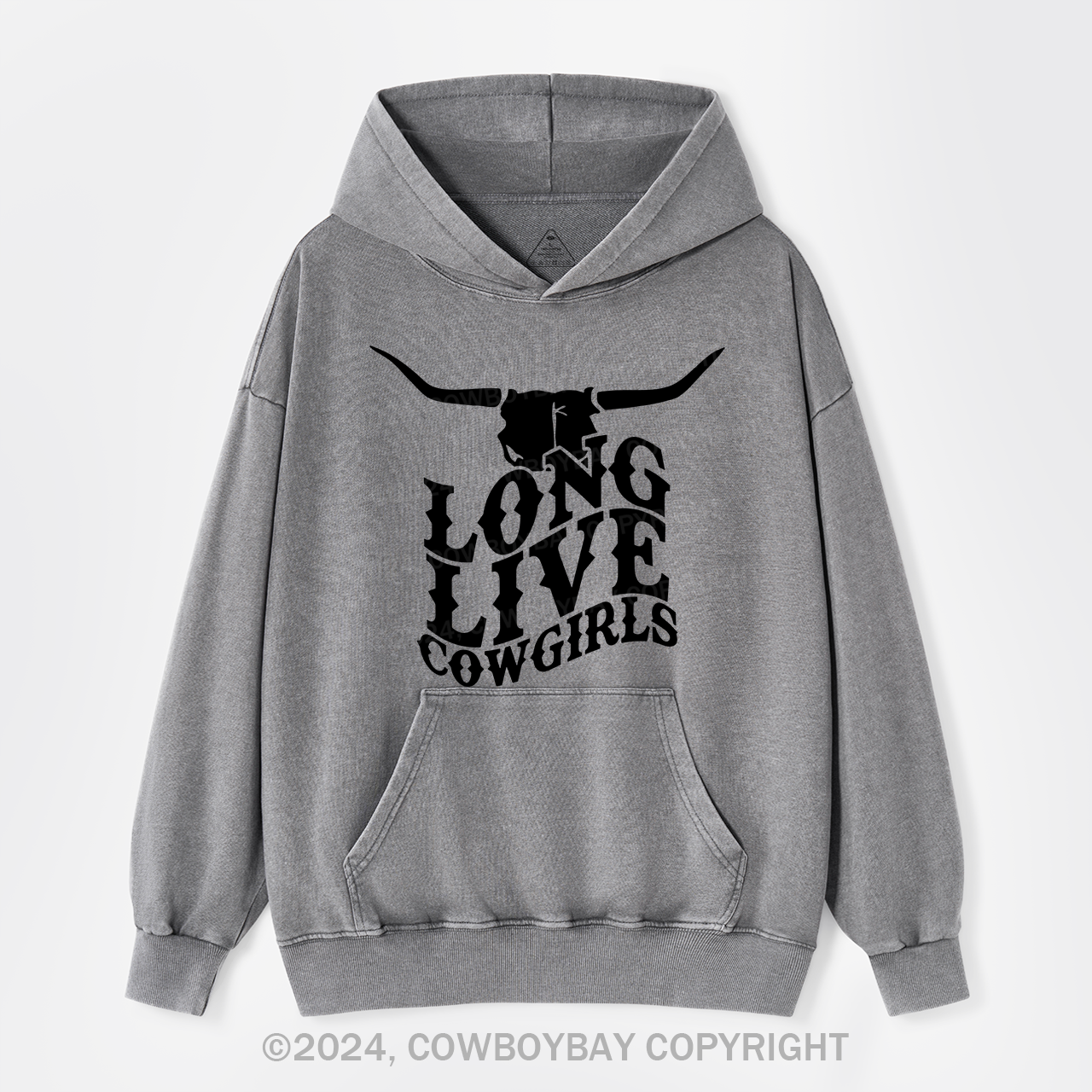 Cow Bull Long Live Cowgirls Garment-Dye Hoodies