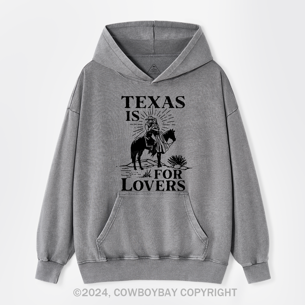 Texas Is For Lovers Giclée Fine Art Garment-Dye Hoodies