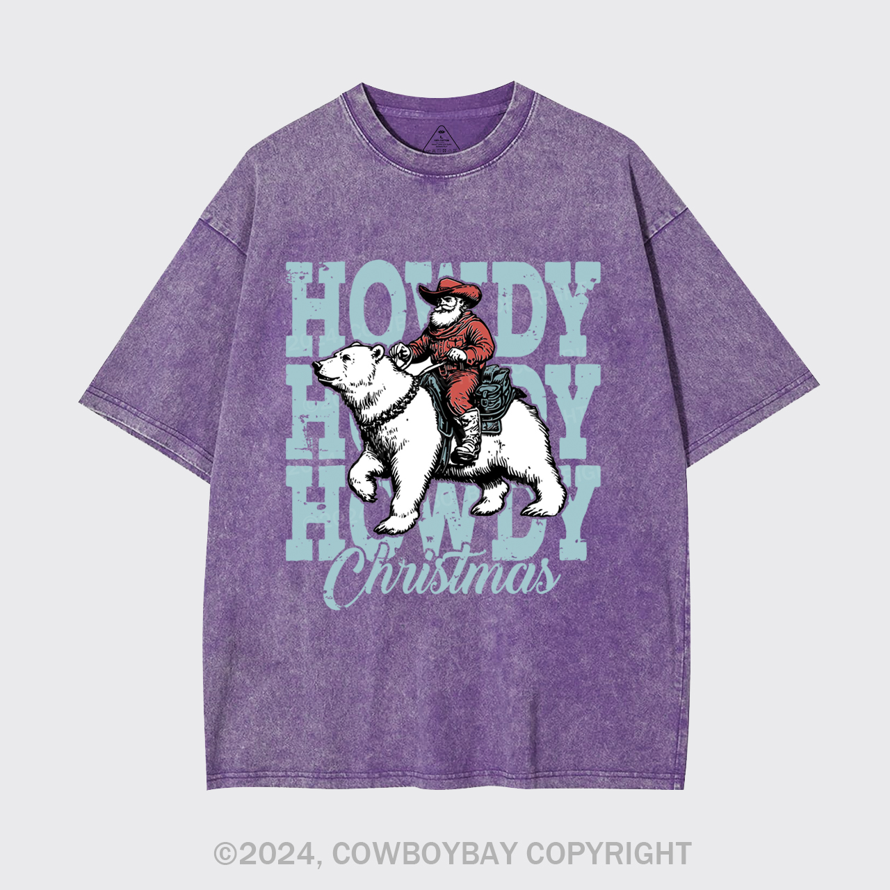 Santa Claus And Polar Bear Garment-dye Tees