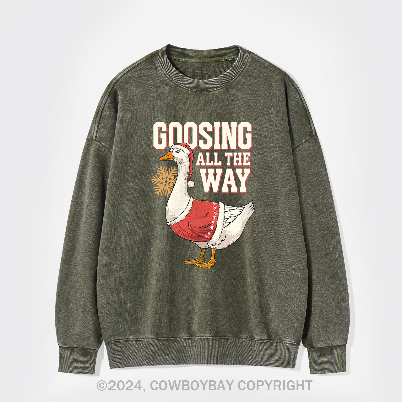 Goosing All The Way Washed Sweatshirts