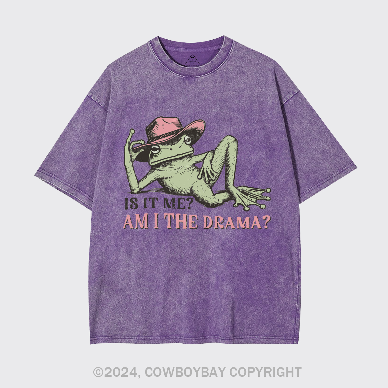 Funny Frog "Am I The Drama?" Garment-dye Tees