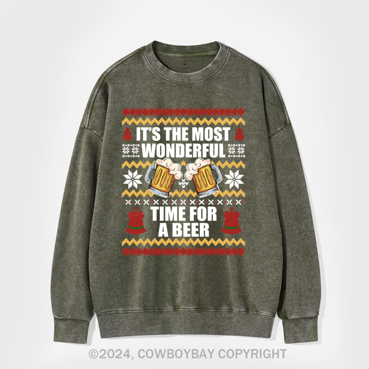 It's The Most Wonderful Time For A Beer Washed Sweatshirts