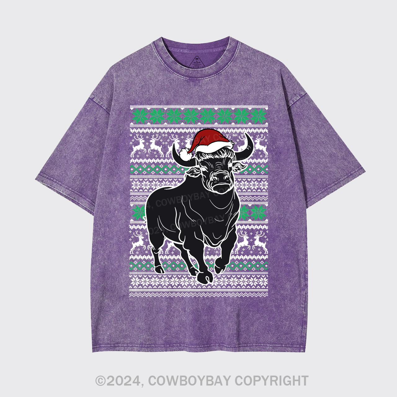 Cow Santa Garment-dye Tees