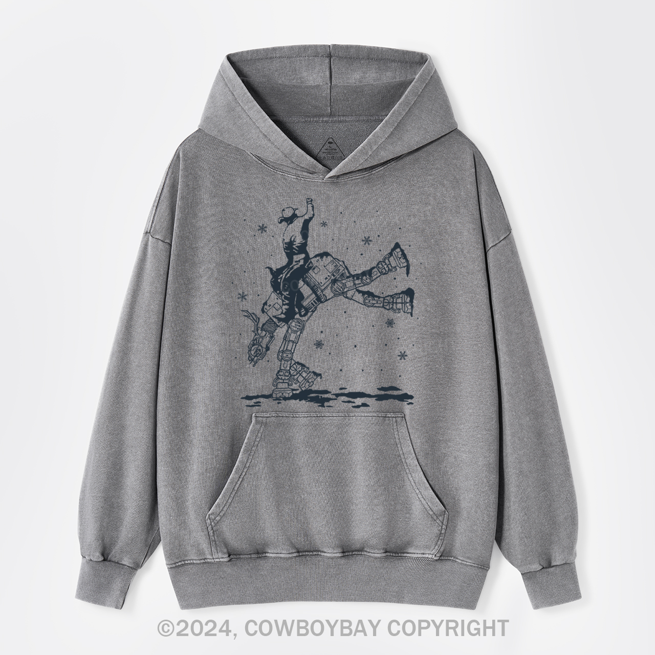 Christmas Star Rodeo At Cowboy Garment-Dye Hoodies