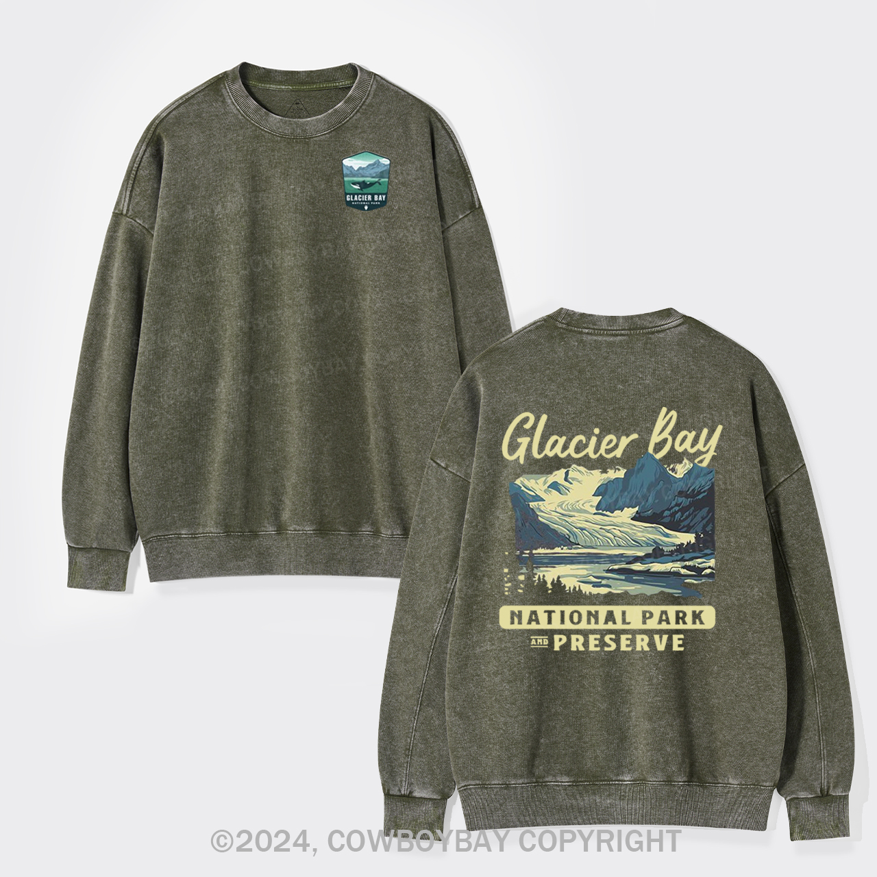Glacier Bay National Park Washed Sweatshirts