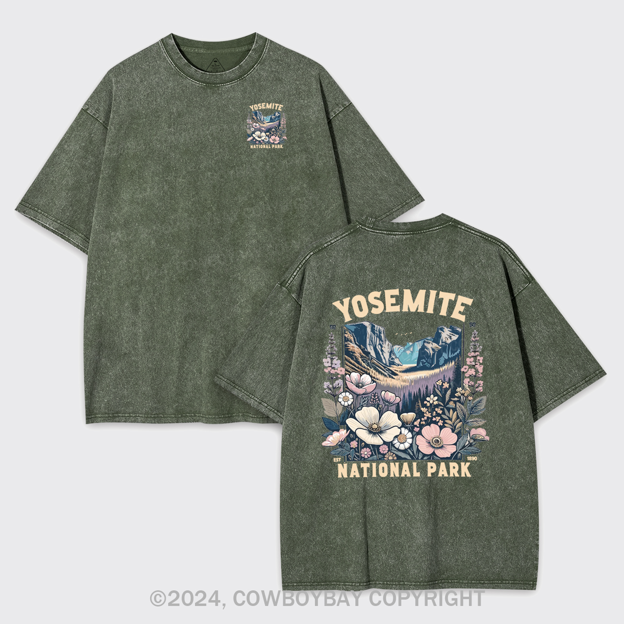 Yosemite National Park Wildflower Garment-dye Tees