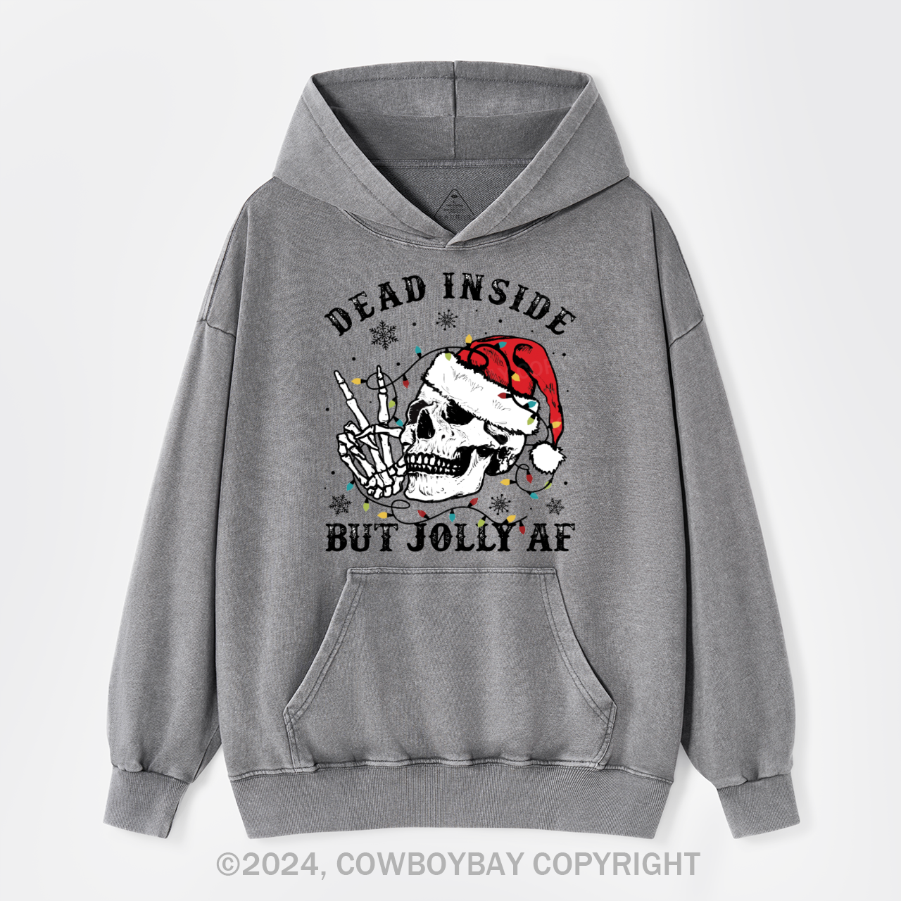 Skeleton Christmas Garment-Dye Hoodies