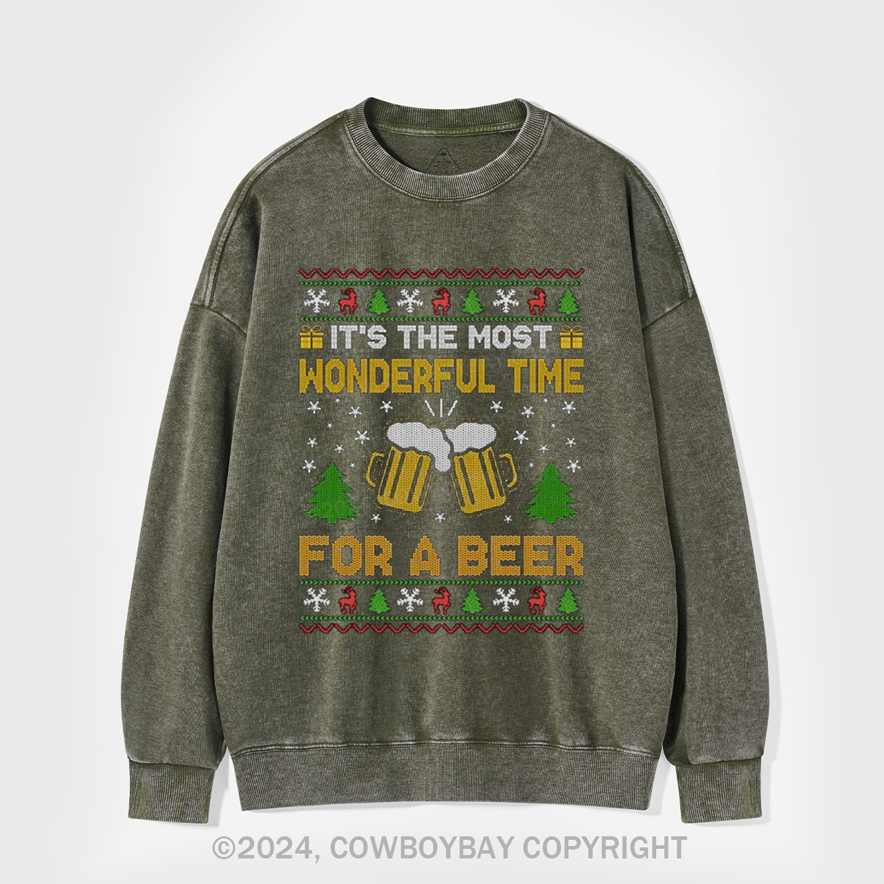 It's The Most Wonderful Time For A Beer Washed Sweatshirts