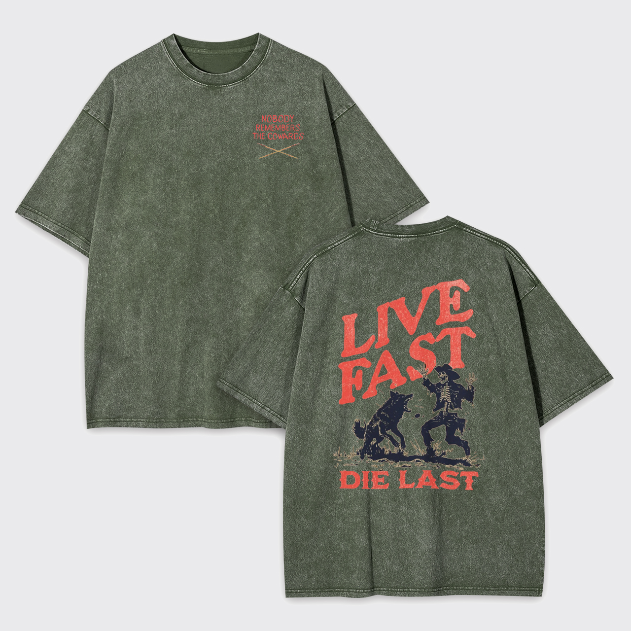 Live Fast Die Last Decoy Garment-dye Tees