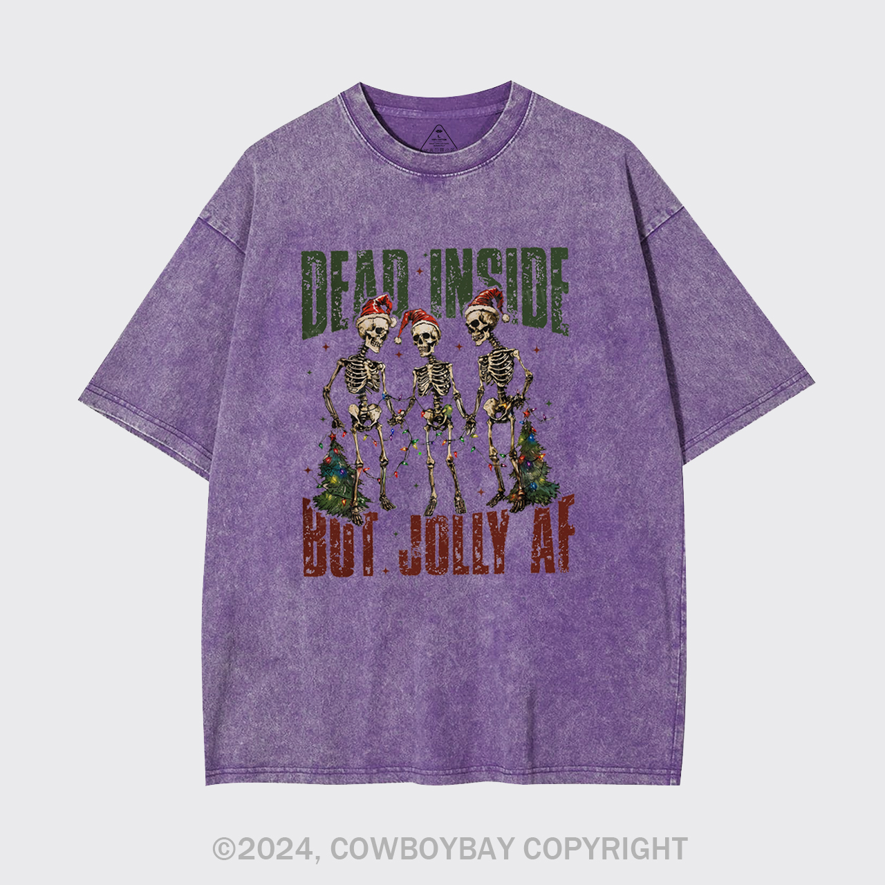 Dead Inside But Jolly Af Garment-dye Tees