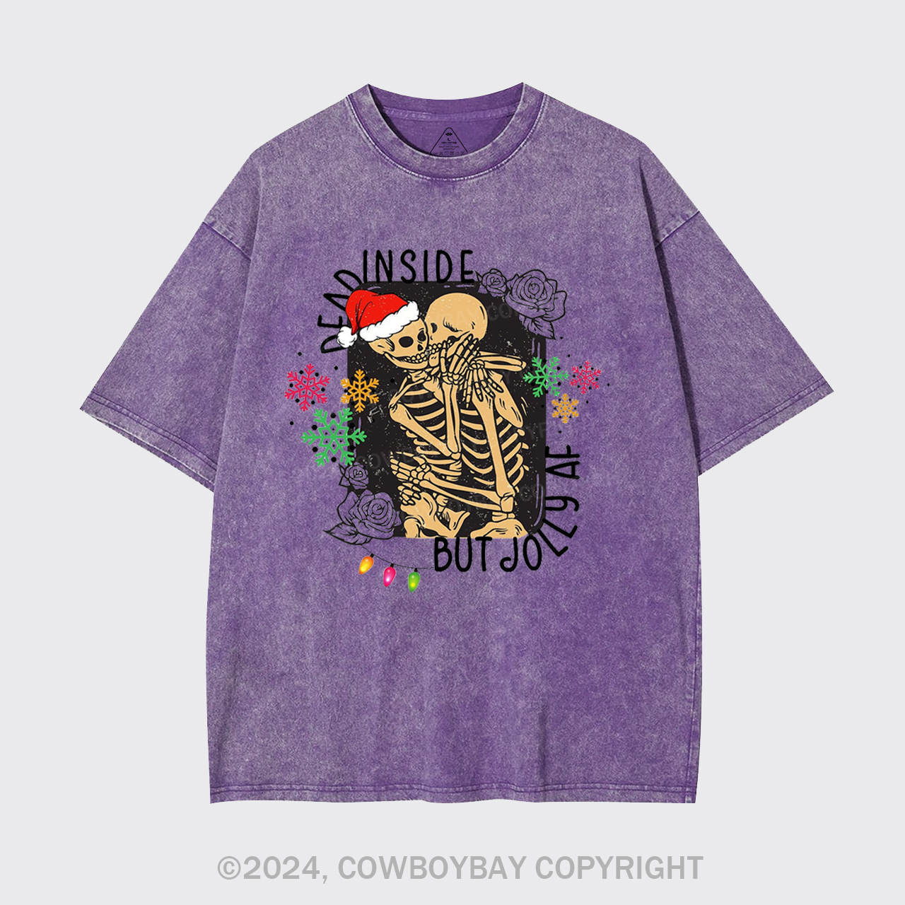 Dead Inside Skeleton Garment-dye Tees