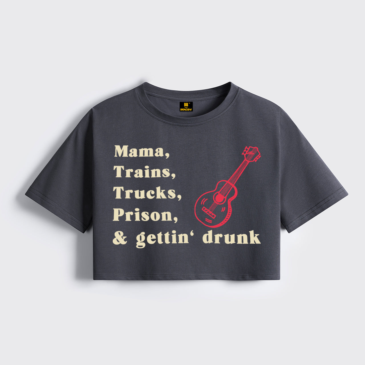 70s Country Music Cropped Boxy Tee