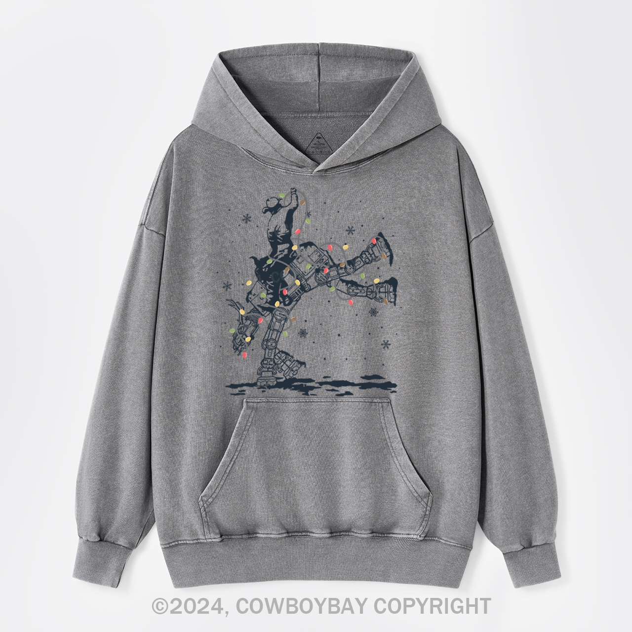 Christmas Star Rodeo At Cowboy Garment-Dye Hoodies
