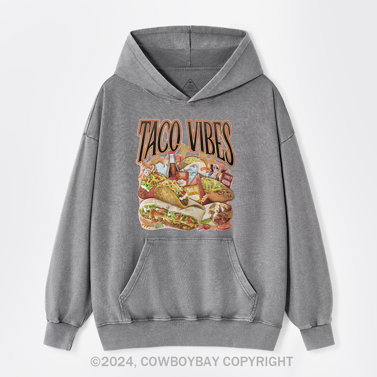 Taco Vibes Garment-Dye Hoodies