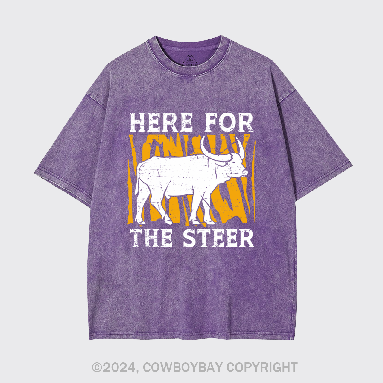 Bull In Arena Steer Wrestler Garment-dye Tees