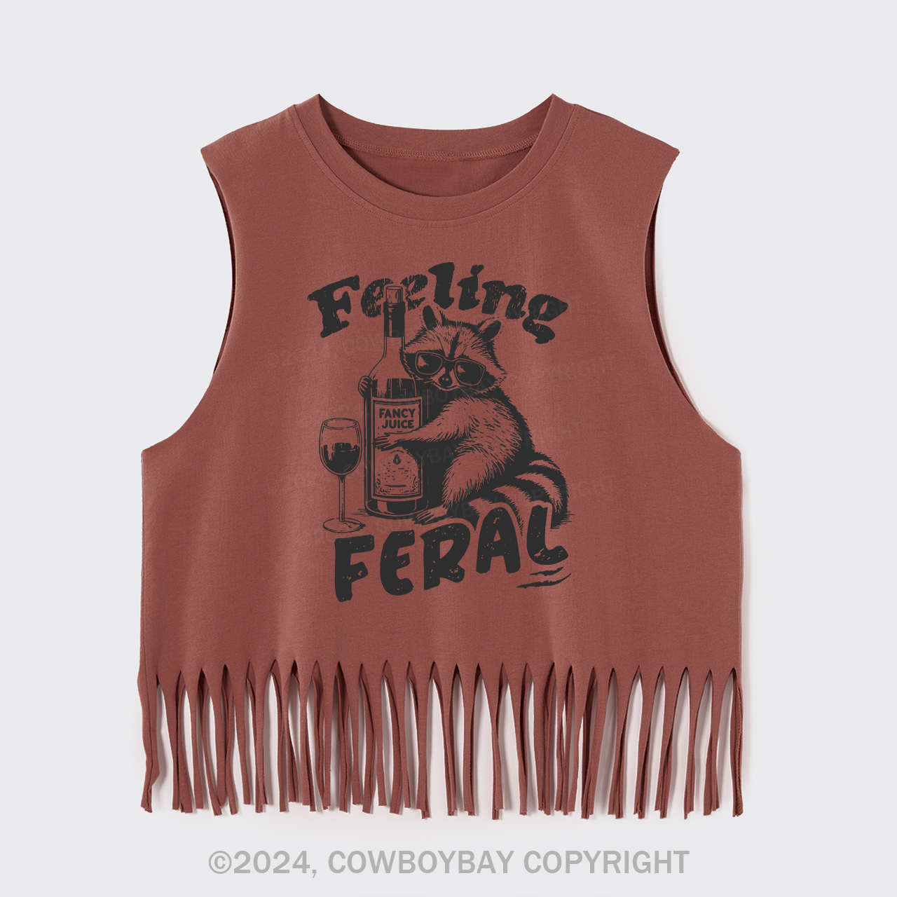 Feeling Feral Of Raccoon Fringe Tank