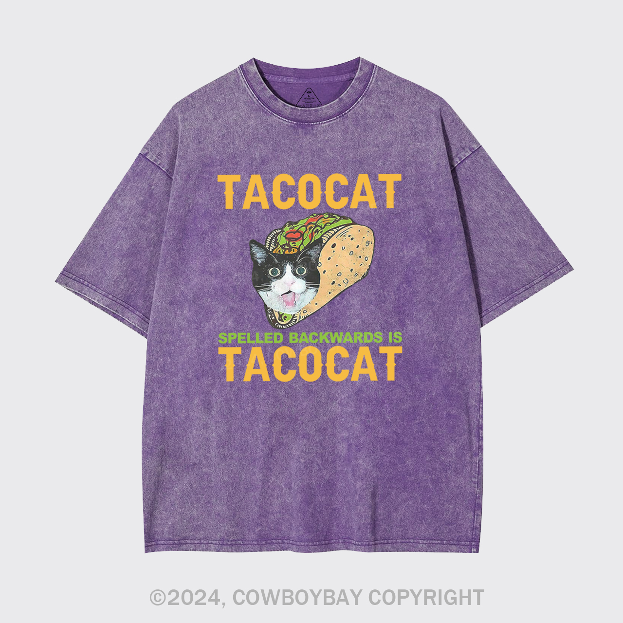 Tacocat Spelled Backwards Is Tacocat Garment-dye Tees