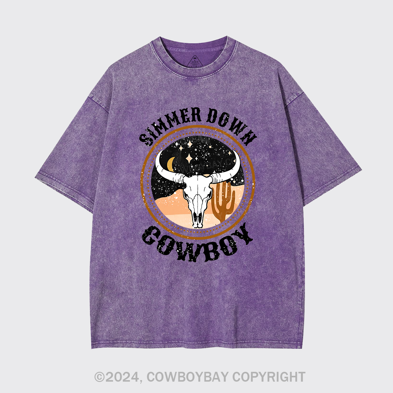 Simmer Down Western Cowboy Garment-dye Tees