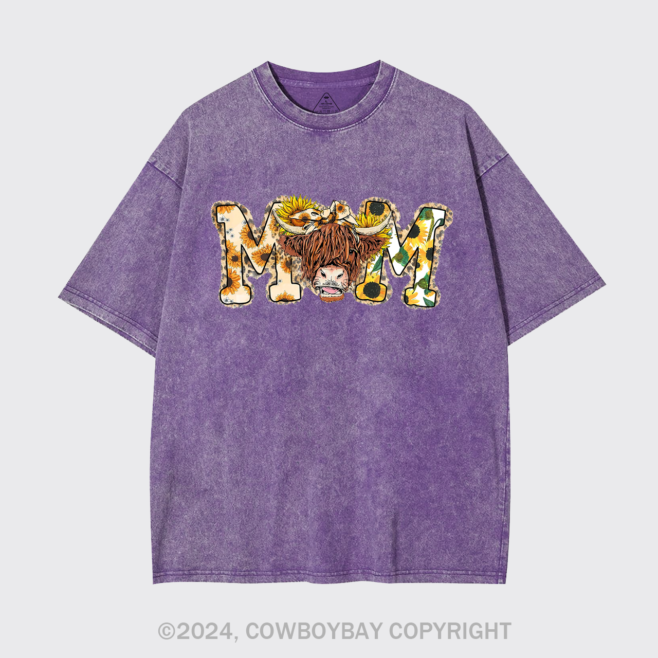 Mom Cow Western Garment-dye Tees
