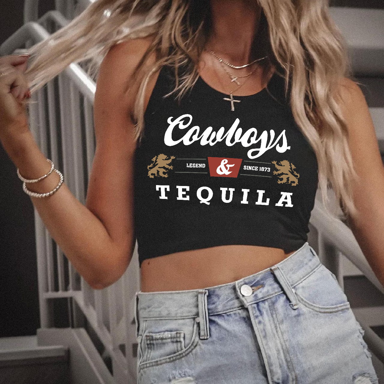 Cowboys And Tequila Tank Top