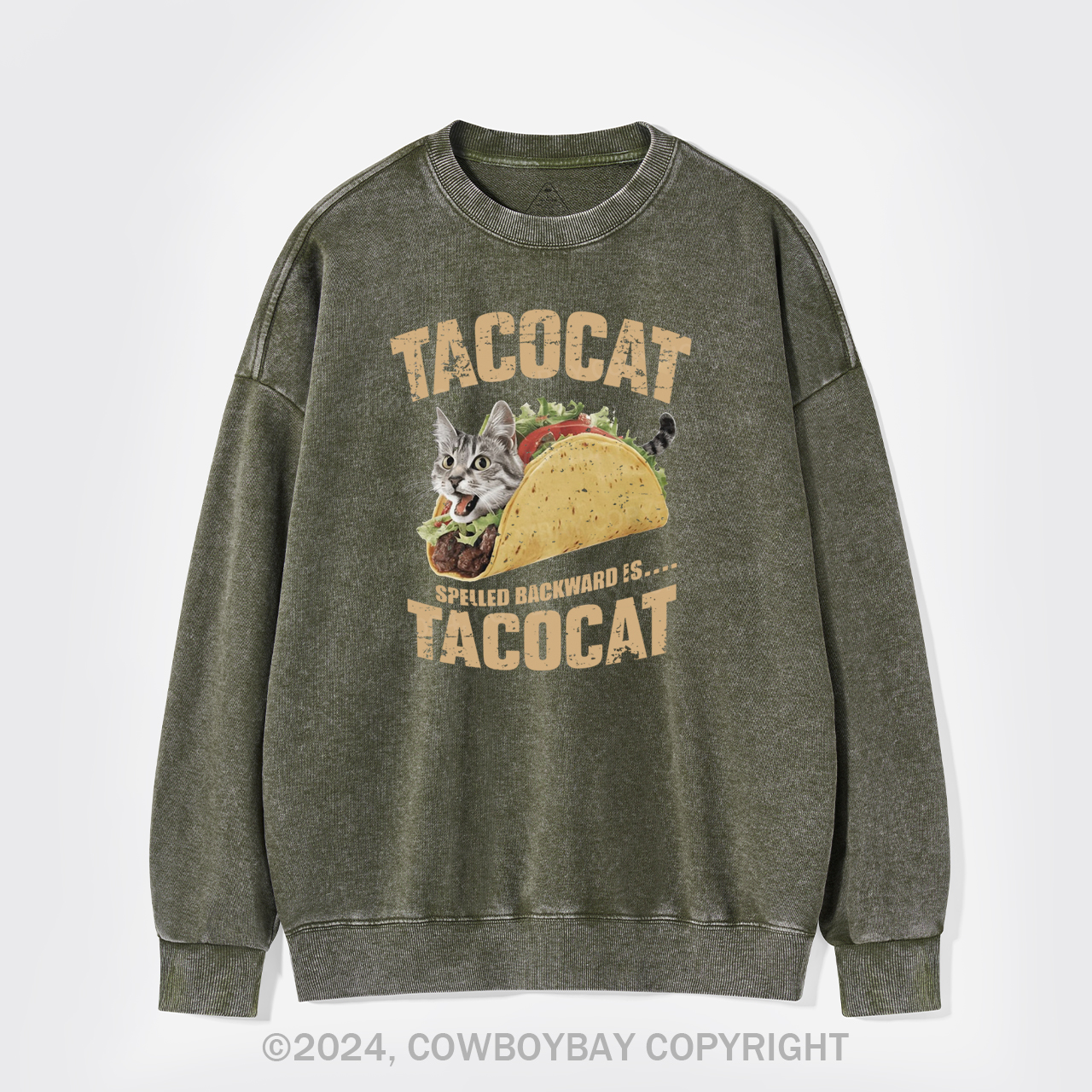 Humorous Foodie Washed Sweatshirts