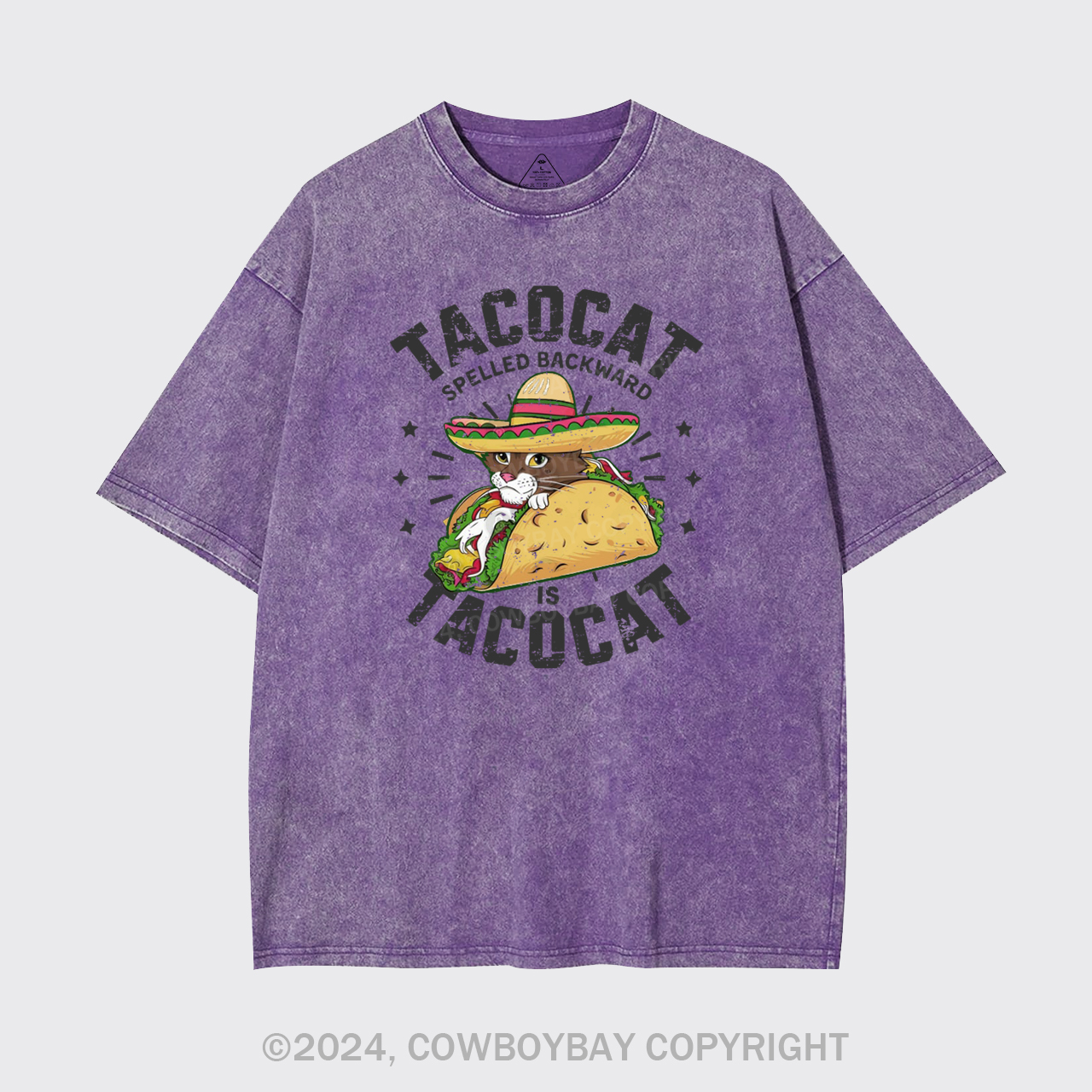 Tacocat Spelled Backward Is Tacocat Garment-dye Tees