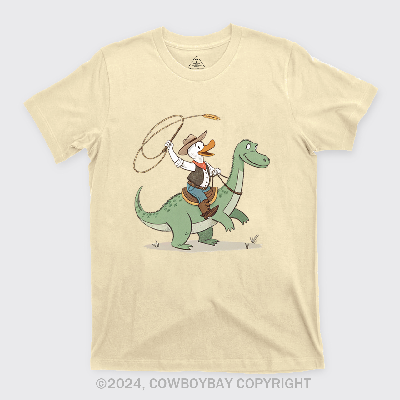 Cowboy Duck Riding Dinosaur T-Shirts