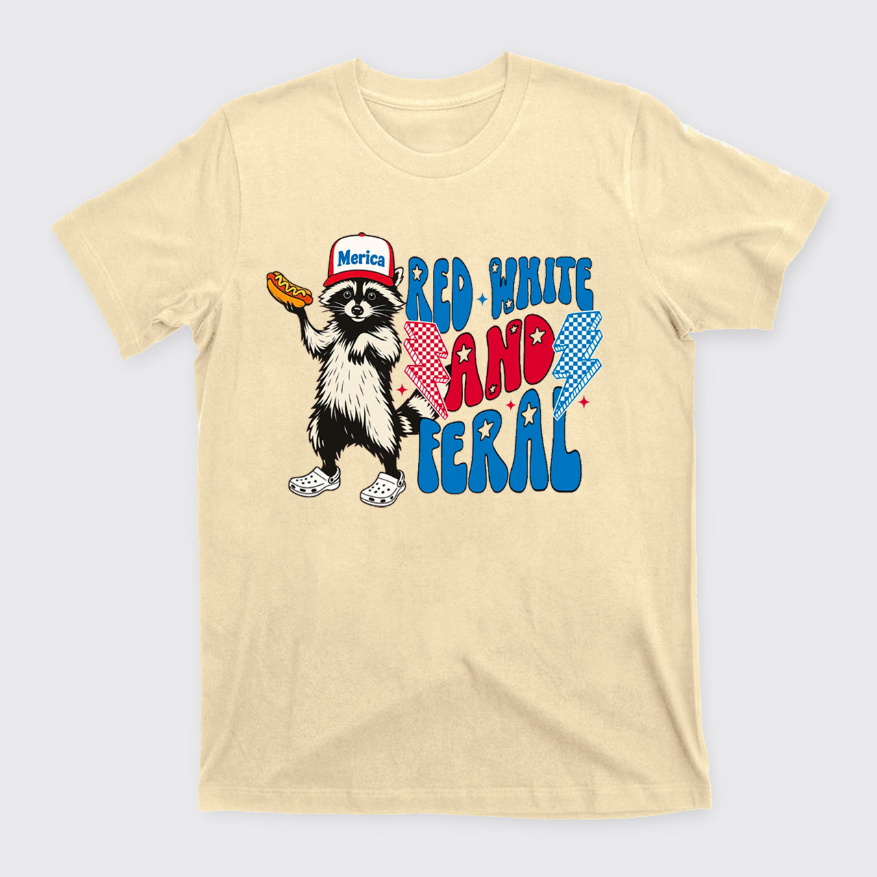 4th Of July-Red White And Feral T-Shirts