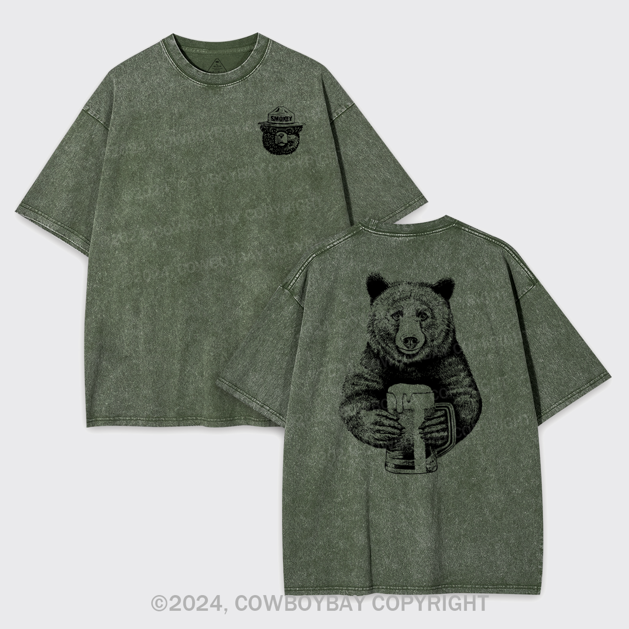 Smokey The Bear Garment-dye Tees