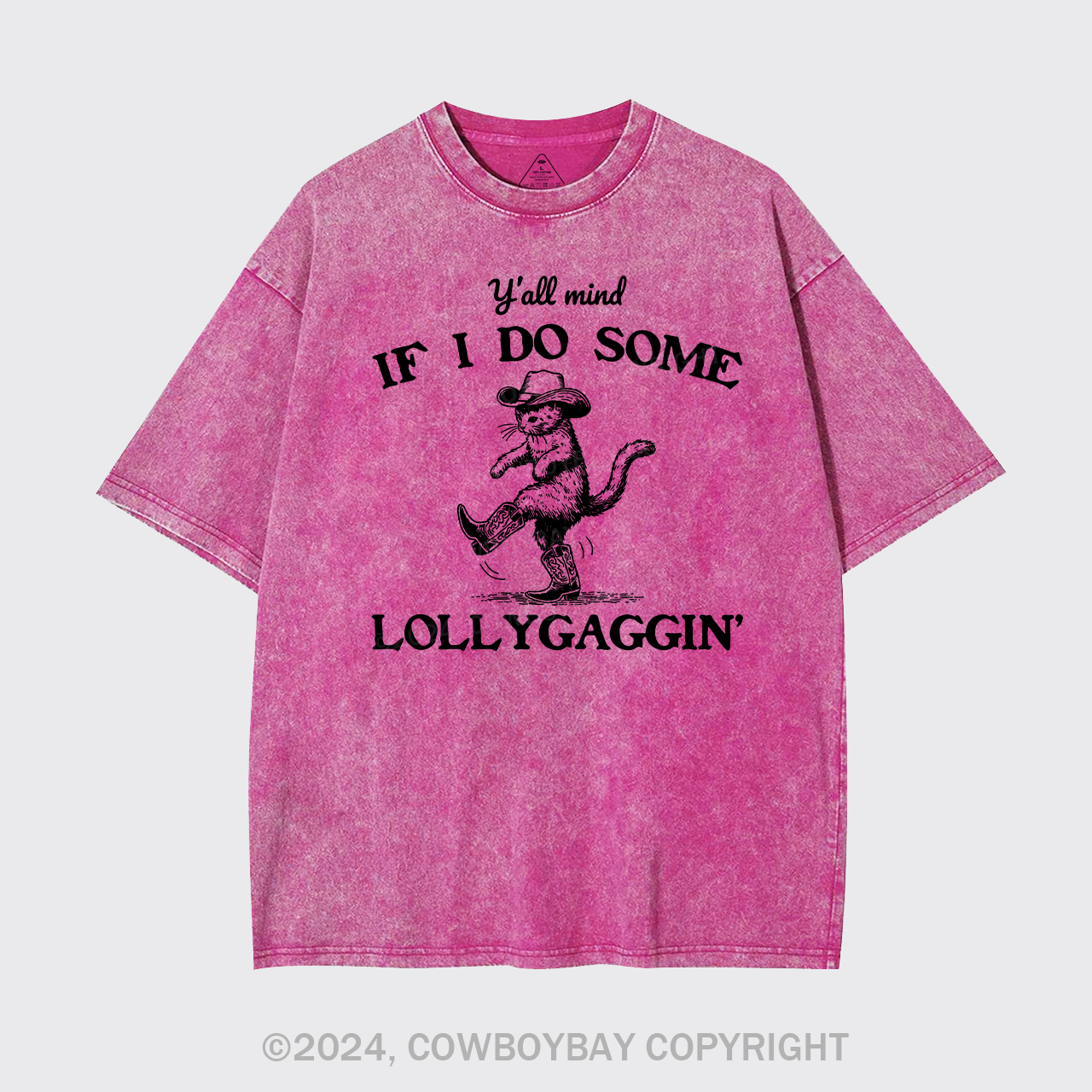 Sneaky Cowboy Cat Garment-dye Tees