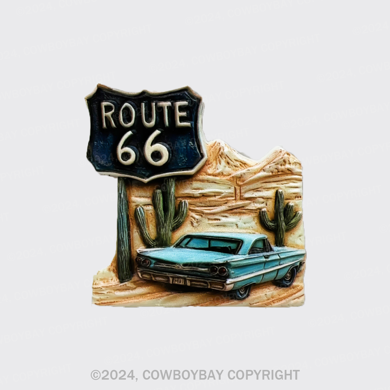 3D Painting U.S. Route 66 Fridge Magnet_2