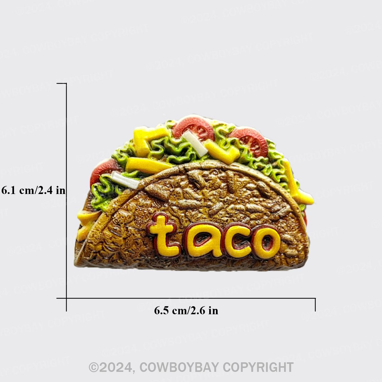 3D Painting Taco Fridge Magnet_2