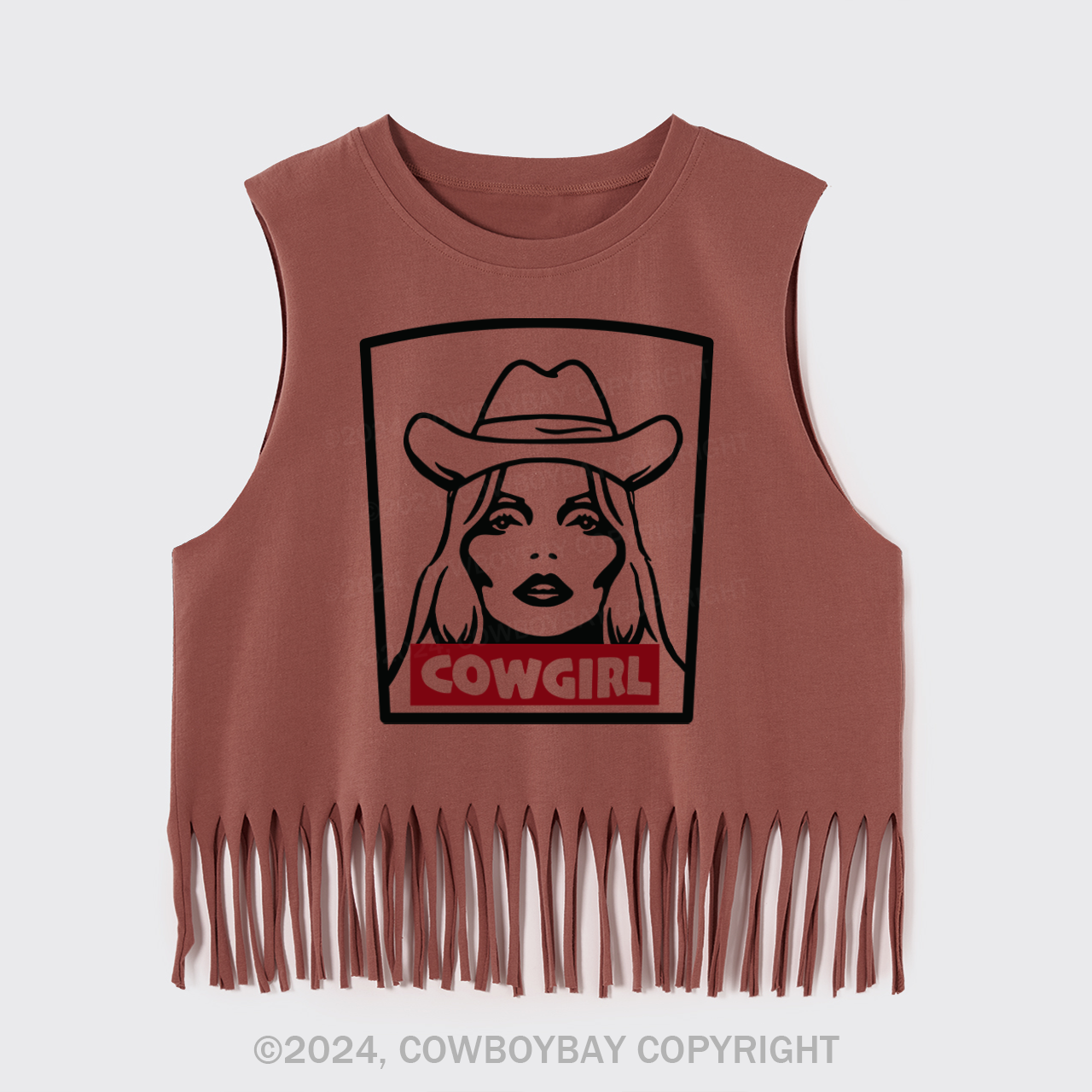 Cowgirl 90's Vintage Music Fringe Tank