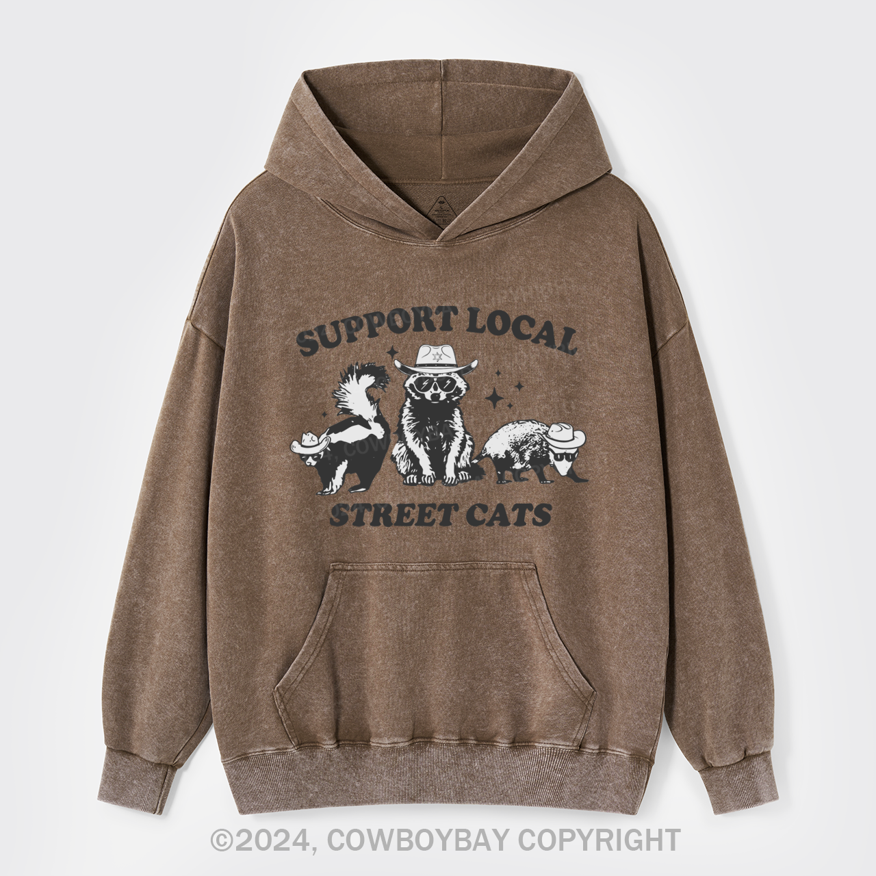 Support Your Local Street Cats Garment-Dye Hoodies