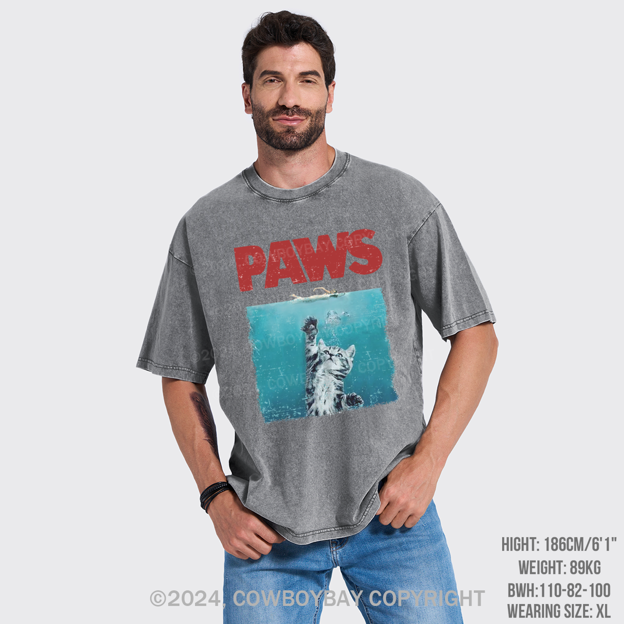 Paws Kitten Jaws Garment-dye Tees