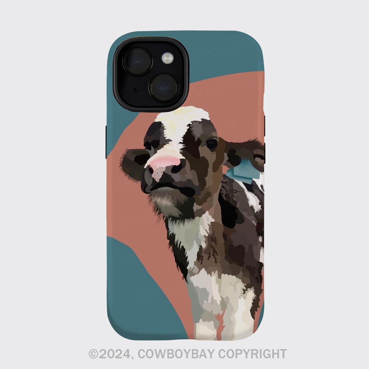 Oil Painted Cow Phone Case