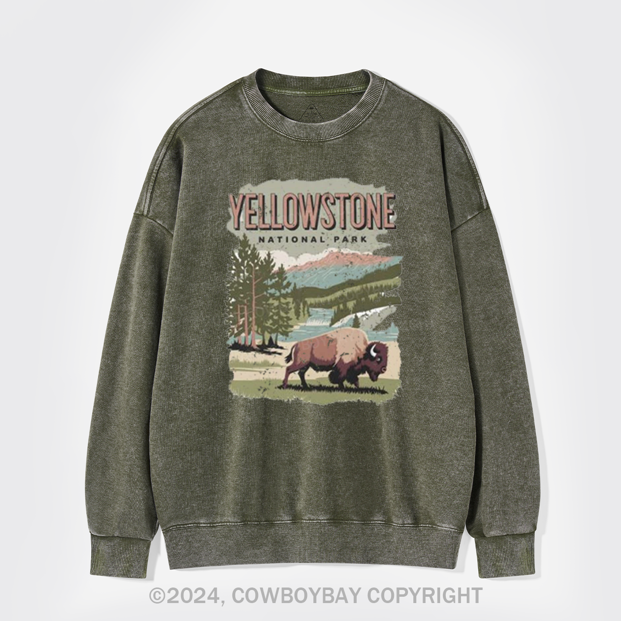 Vintage Yellowstone National Park Washed Sweatshirts